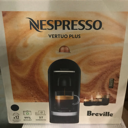 Nespresso VertuoPlus Deluxe Coffee and Espresso Machine by Breville - Black