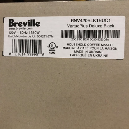 Nespresso VertuoPlus Deluxe Coffee and Espresso Machine by Breville - Black
