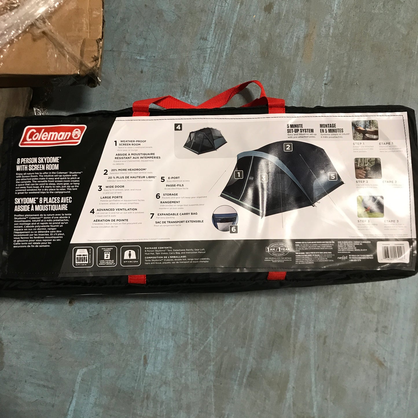 Coleman 8-person Skydome Tent with Screen Room