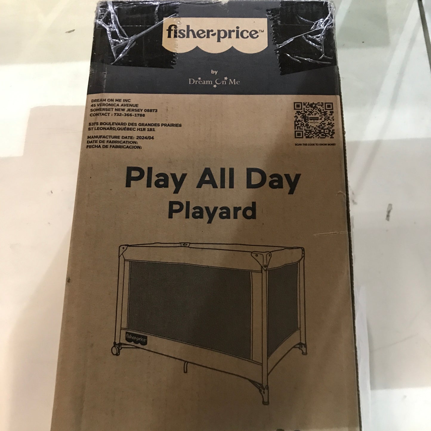 Fisher Price Play All Day Playard By Dream On Me - Moonmist Blue