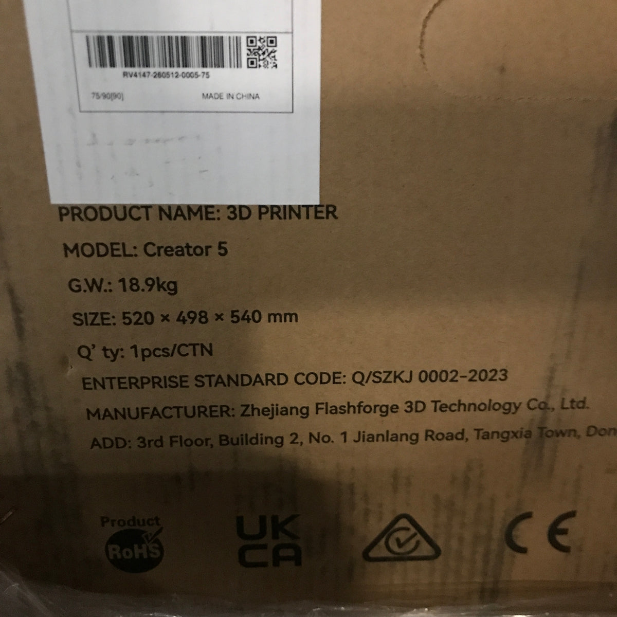 FLASHFORGE Creator 5 3D Printer