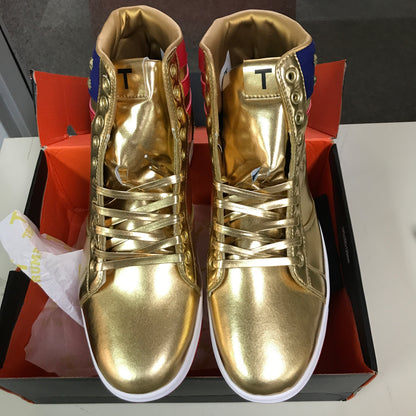 Donald Trump Gold Shoes 2024 Never Surrender High Top Sneaker