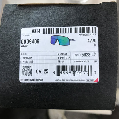 Oakley Sutro Sunglasses - Prizm Jade Lenses / Black Ink Frame