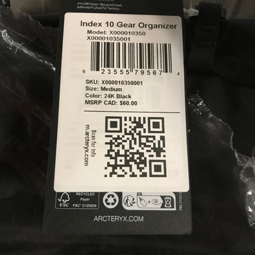 Arc'teryx Index 10 Gear Organizer - 24K Black