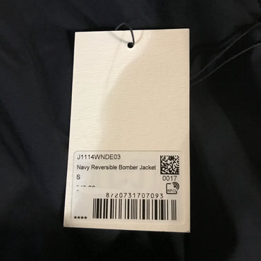 Suit Supply Navy Reversible Bomber Jacket