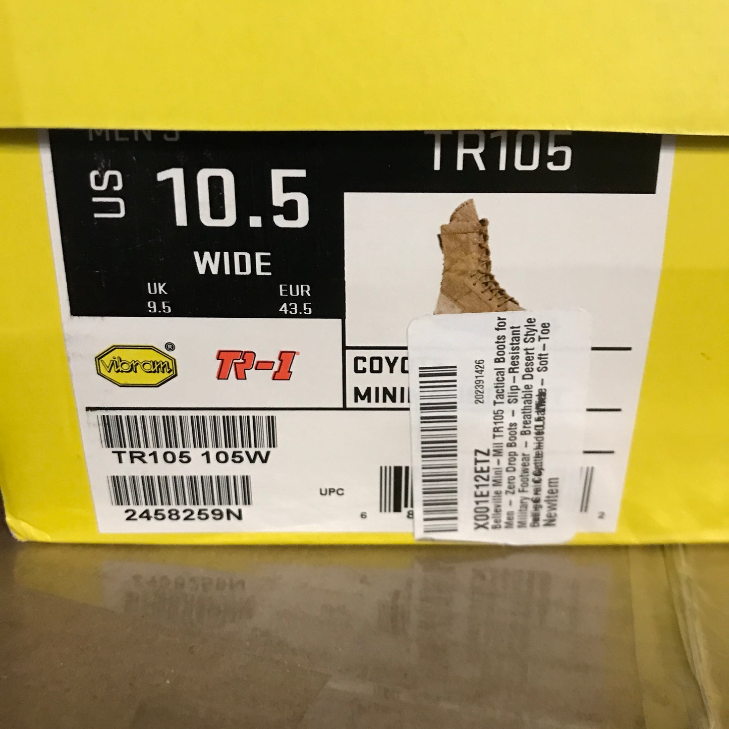 Belleville Mini-Mil TR105 / Minimalist Training Boot - Coyote Brown