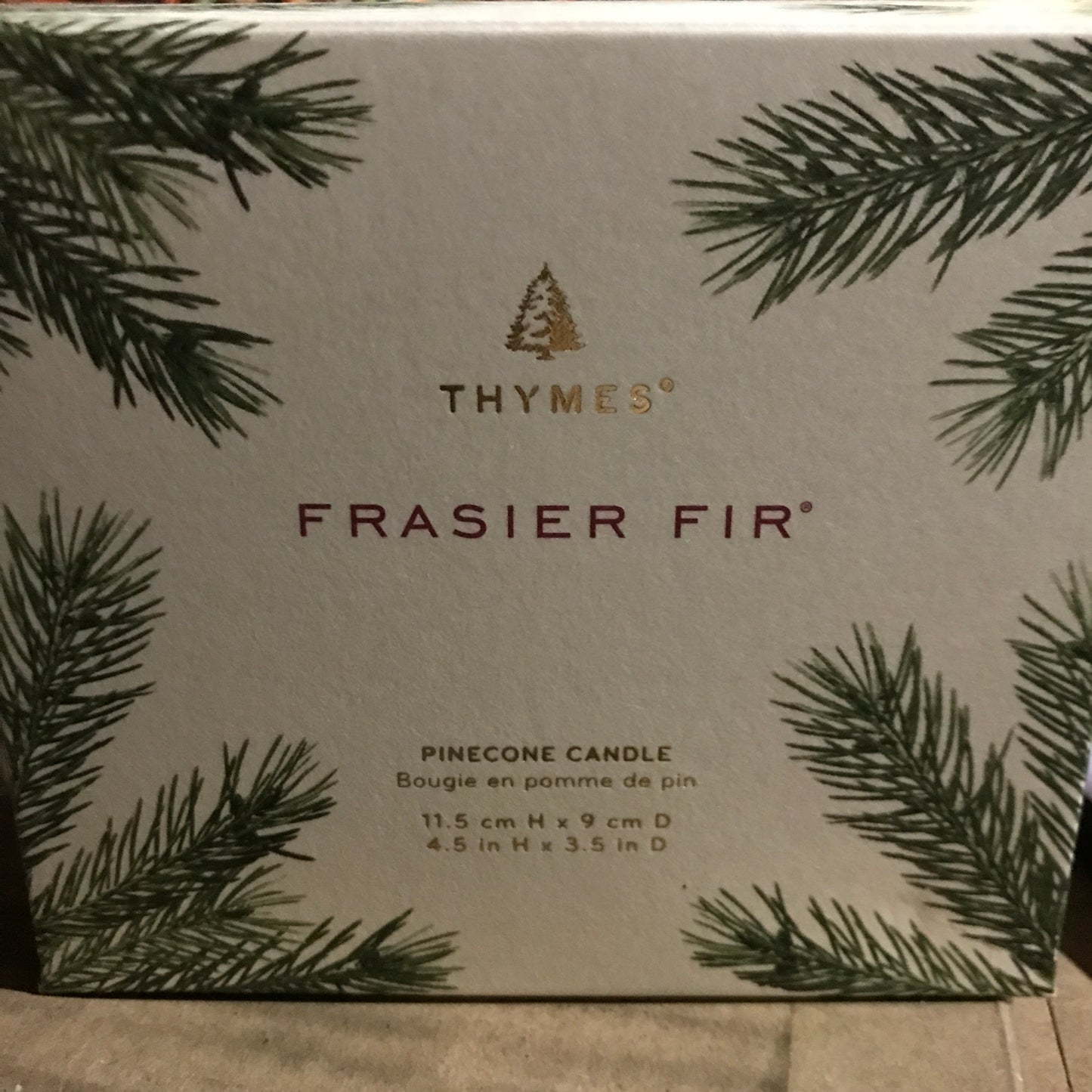 Thymes Frasier Fir Petite Molded Pinecone Candle