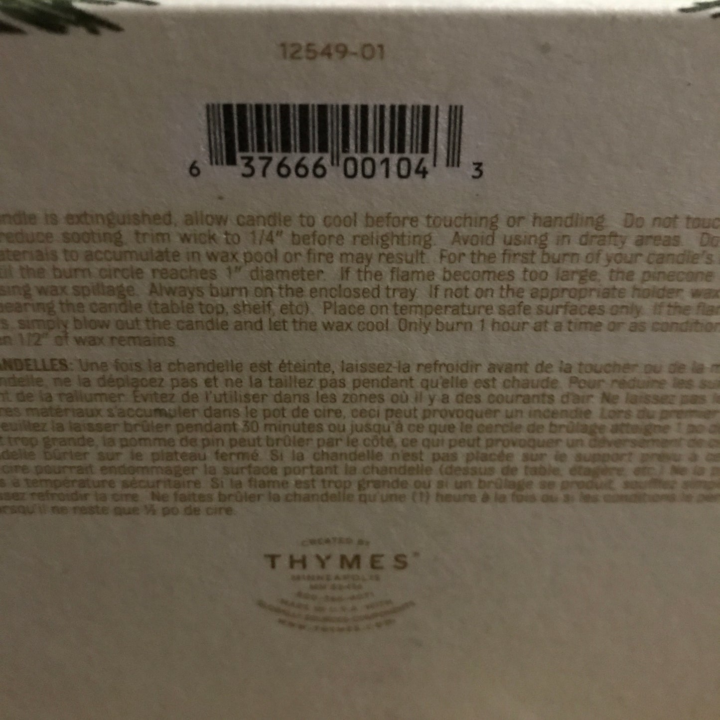 Thymes Frasier Fir Petite Molded Pinecone Candle