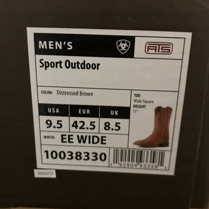 Ariat Sport Outdoor Cowboy Boot - Distressed Brown
