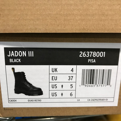 Dr. Martens Jadon Boot Pisa Leather Platforms - Black