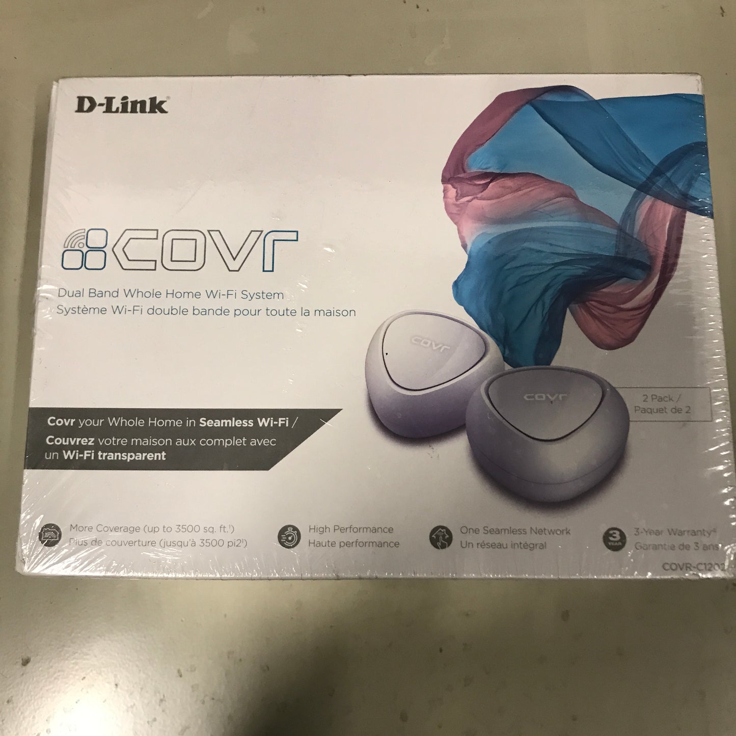 D-Link Cover Dual Band AC1200 Whole Home Mesh Wi-Fi System COVR-C1202 (2-Pack)
