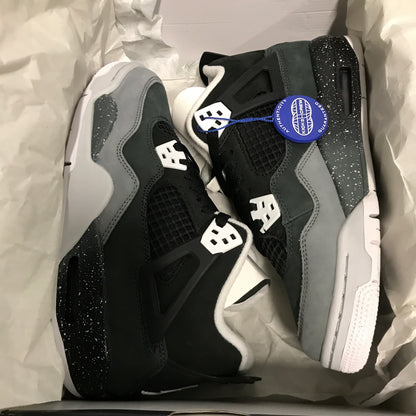 Air Jordan 4 Retro Fear (GS) - Black/White/Anthracite