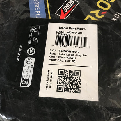 Arc'teryx Macai Men's Snow Pants - Black