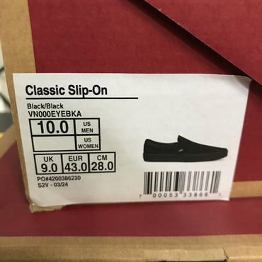 VANS Classic Slip-On Shoe - Blackout