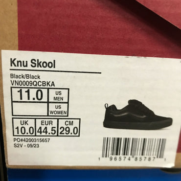 VANS Knu Skool Shoe - Black