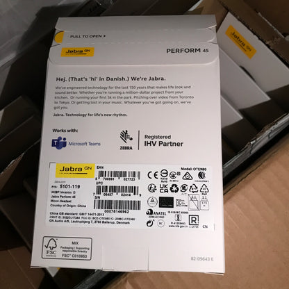 Jabra Perform 45 Push-to-Talk (PTT) Bluetooth Wireless Headset