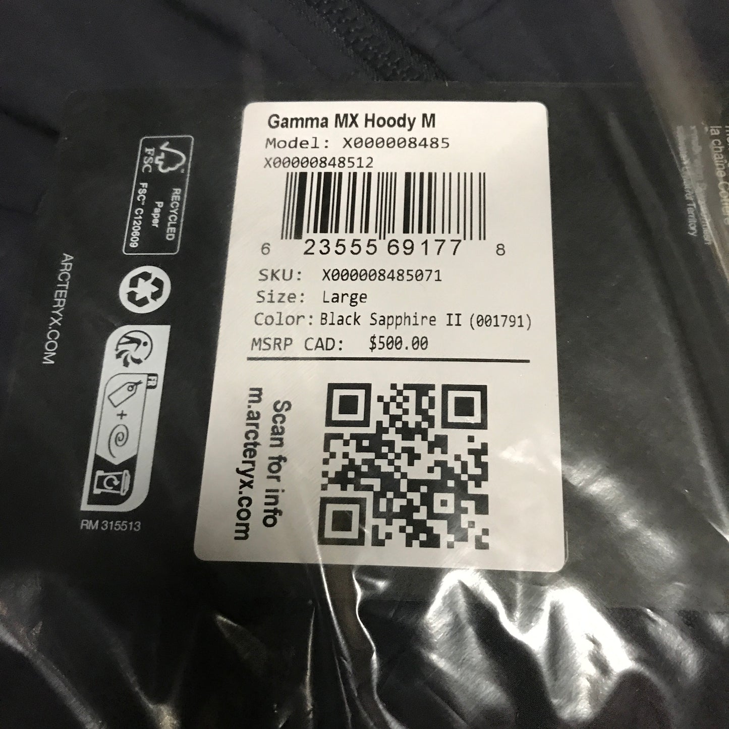 Arc'teryx Gamma MX Hoody Men's - Black Sapphire II