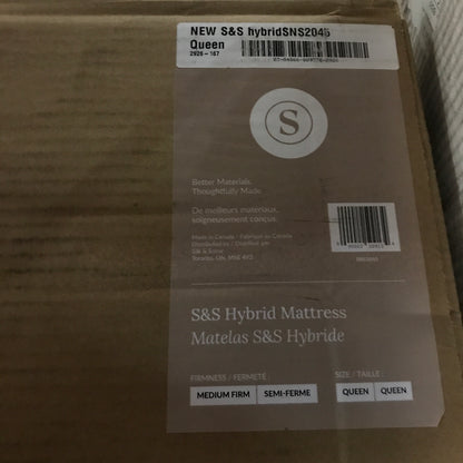 Silk & Snow Hybrid Mattress - Queen, Medium-Firm