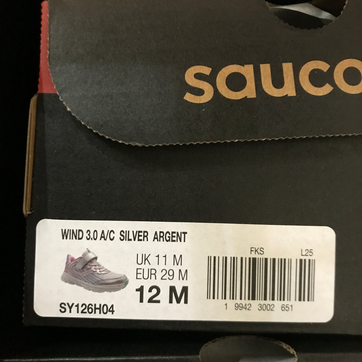Saucony Big Kid's Wind 3.0 A/C Sneaker - Silver