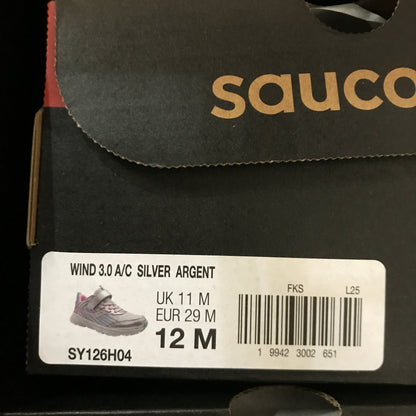 Saucony Big Kid's Wind 3.0 A/C Sneaker - Silver
