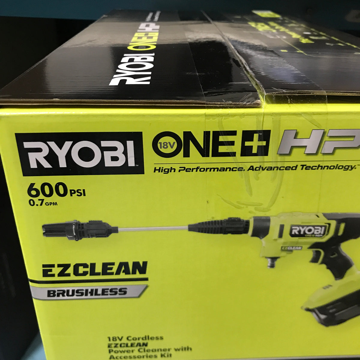RYOBI ONE+ HP 18V Brushless EZClean 600 PSI 0.7 GPM Cordless Electric Power Cleaner Kit