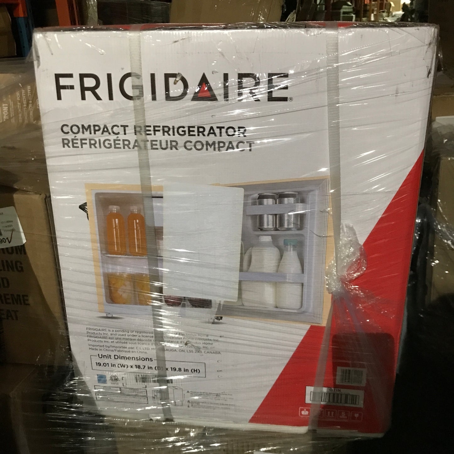 Frigidaire EFR176-CORAL 1.6 cu ft Coral Retro Fridge with Side Bottle Opener - PICK UP ONLY