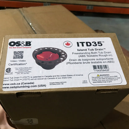 OS&B ITD35 ABS Island Tub Drain