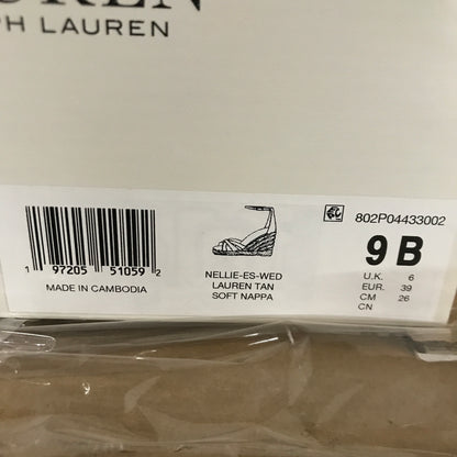 Ralph Lauren Nellie Nappa Leather Espadrille - Lauren Tan