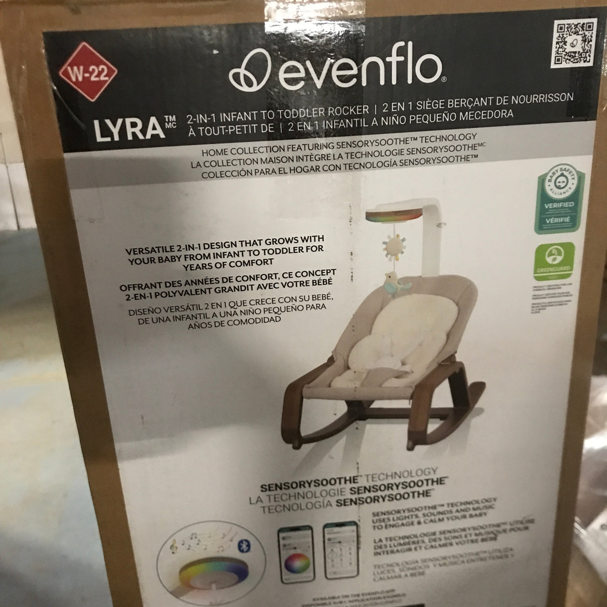 Evenflo Lyra 2-in-1 Infant to Toddler Rocker - Coastal Coffee