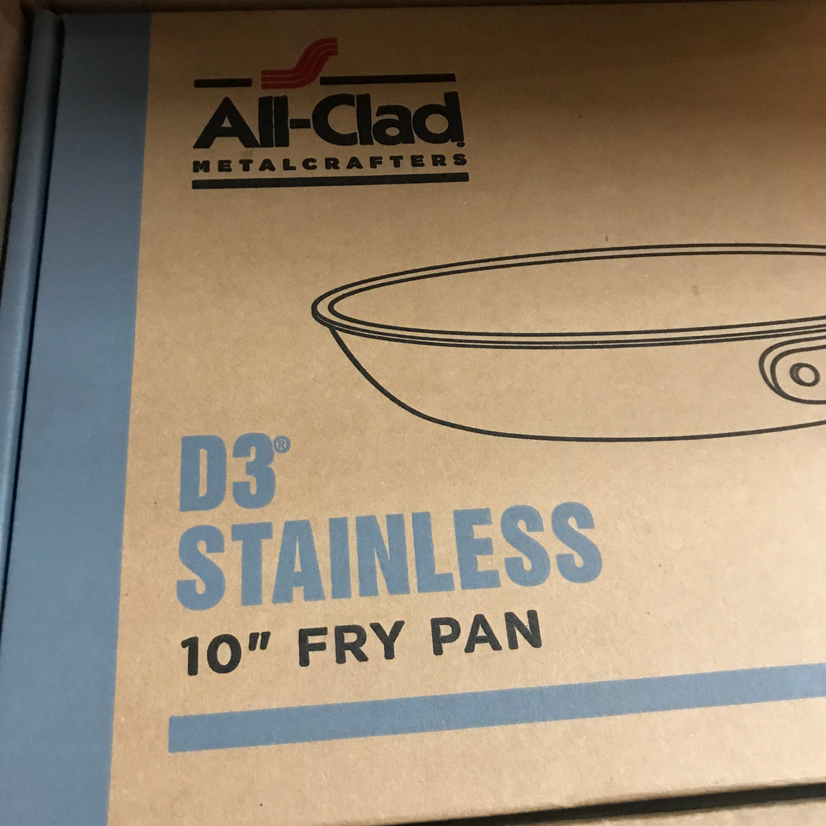 All-Clad D3 Stainless 3-ply Bonded Cookware, Fry Pan, 10 inch