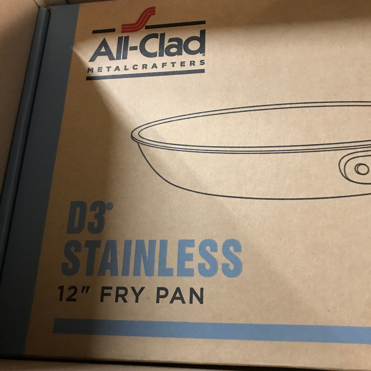All-Clad D3 Stainless 3-ply Bonded Cookware, Fry Pan, 12 inch
