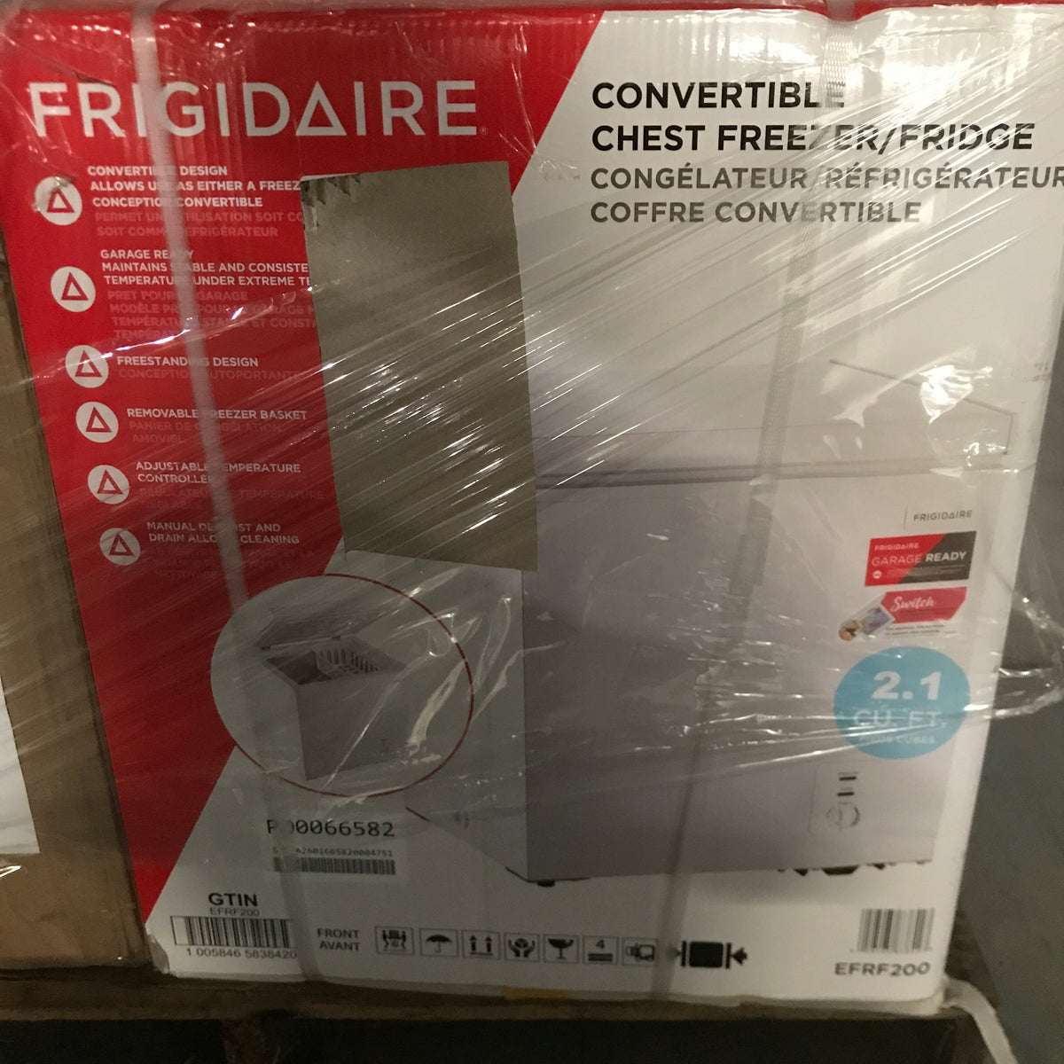 Frigidaire Convertible Chest Freezer/Fridge (White) - PICK UP ONLY