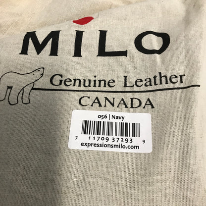 Milo Dolcezza Washed Leather Crossbody - Navy