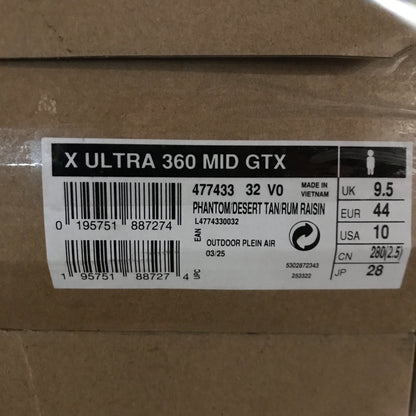Salomon X ULTRA 360 MID GORE-TEX Men's Hiking & Backpacking Shoes - Phantom/Desert Tan/Rum Raisin
