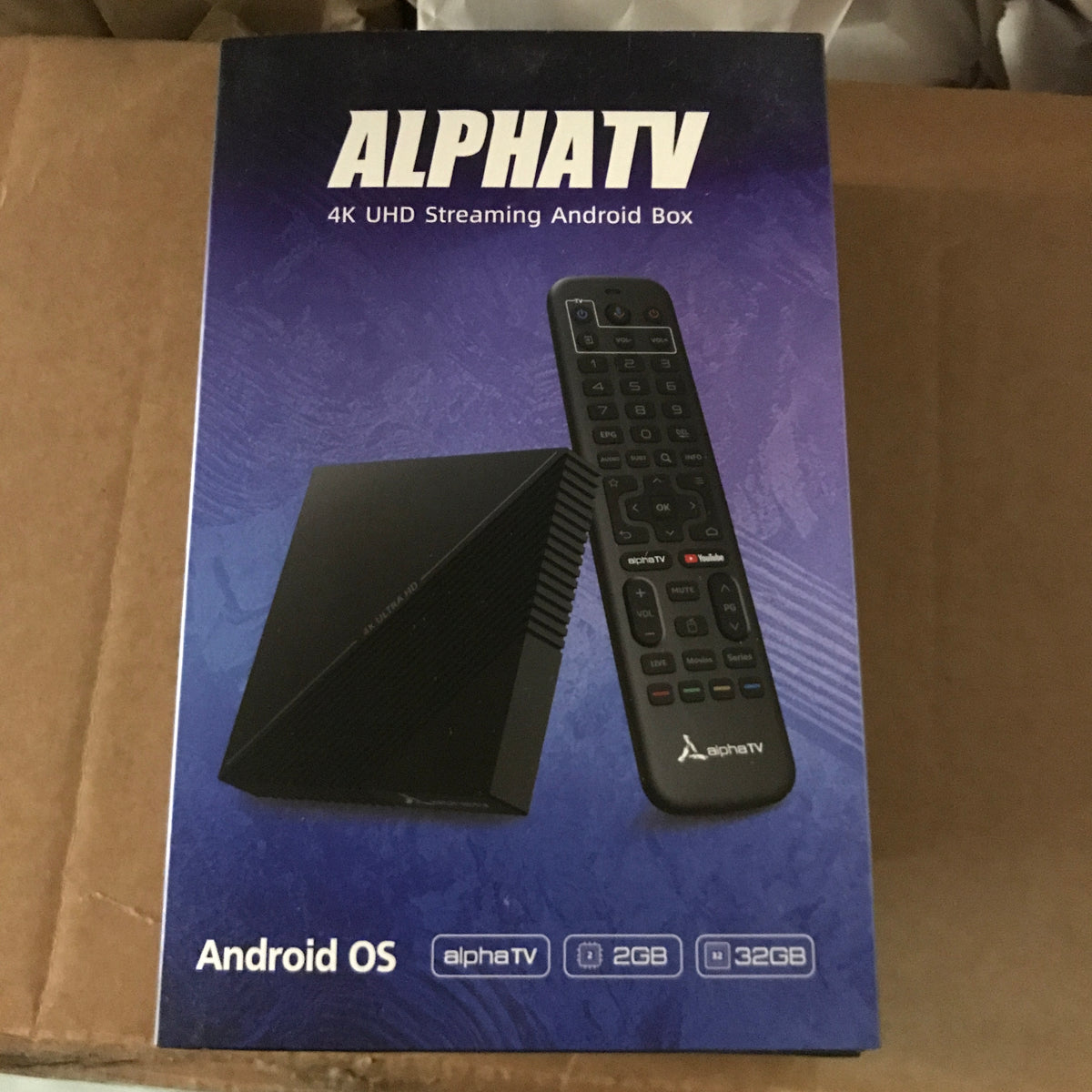 AlphaTV 4K UHD Streaming Android Box 2GB RAM / 32GB Storage