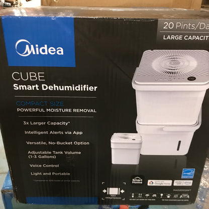 Midea Cube Dehumidifier for Basement, Smart Control - 20 Pint