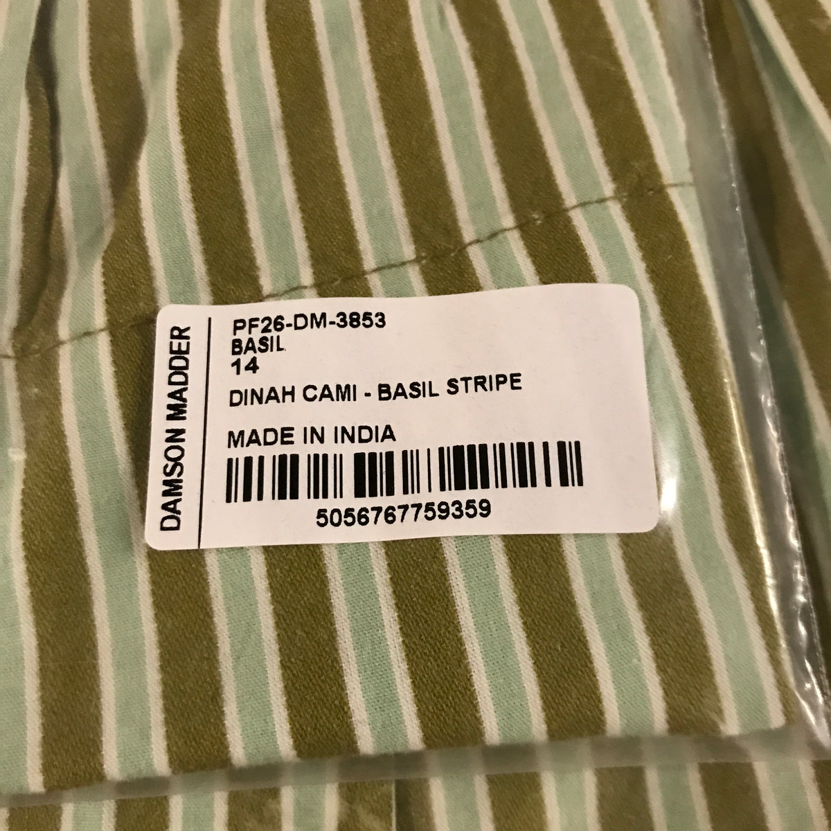 Damson Madder Dinah Cami - Green Stripe