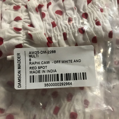 Damson Madder Raphi Cami - Off White And Red Spot