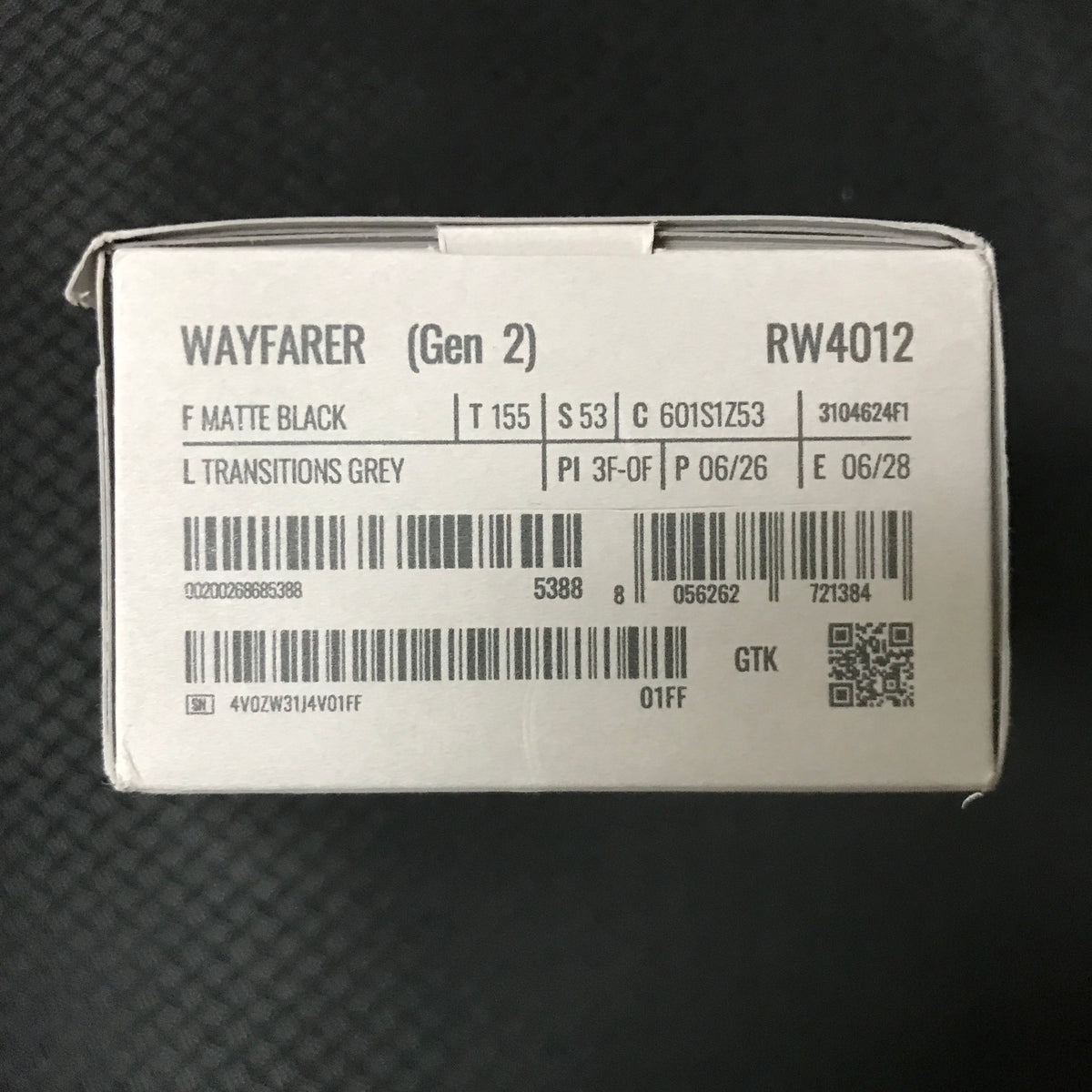 Ray-Ban Meta Wayfarer (Gen 2) AI Glasses - Matte Black / Transitions Grey