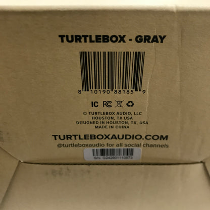 Turtlebox Cub Outdoor Bluetooth Speaker - Gray