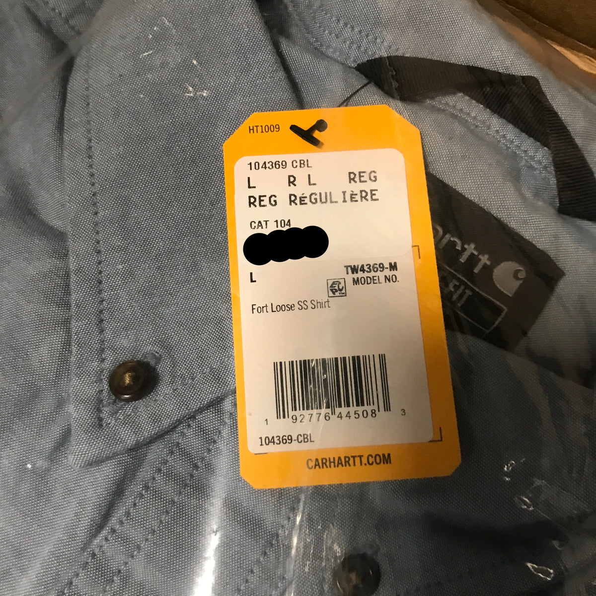 Carhartt Fort Loose SS Shirt - Denim Blue Chambray