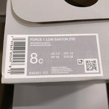 Nike Air Force 1 Easy On (TD) - White