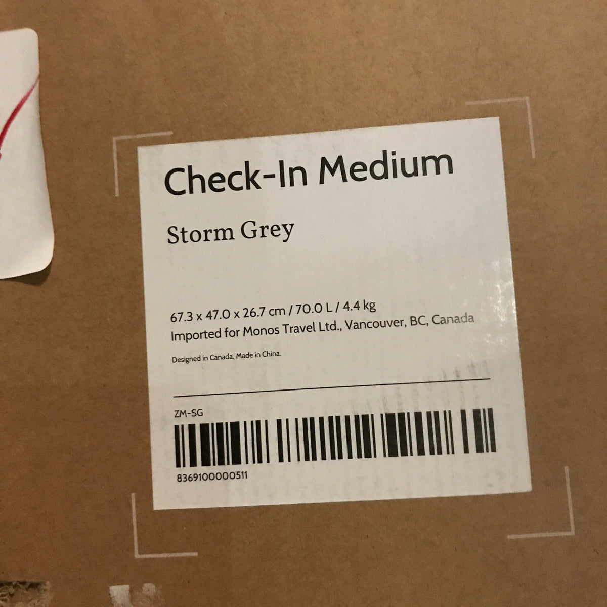 Monos Check-In Medium in Storm Grey