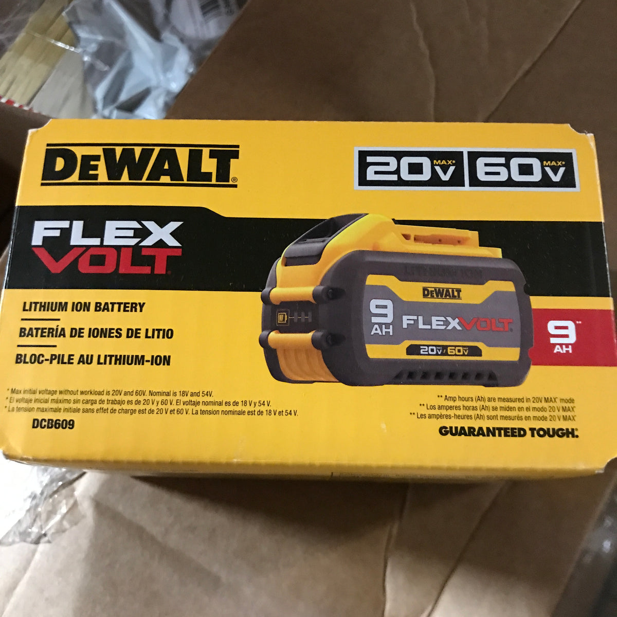DEWALT 20V/60V MAX FLEXVOLT 9.0 AH Battery
