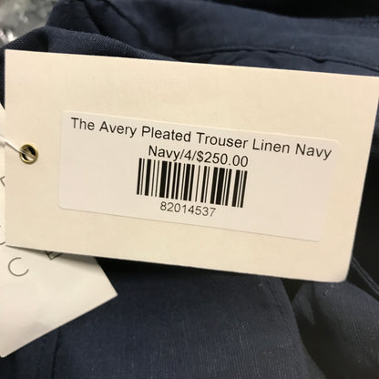 SOPHIEGRACE The Avery Pleated Trouser Linen - Navy