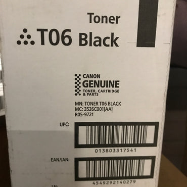 Canon T06 Black Toner Cartridge 3526C001 Genuine OEM