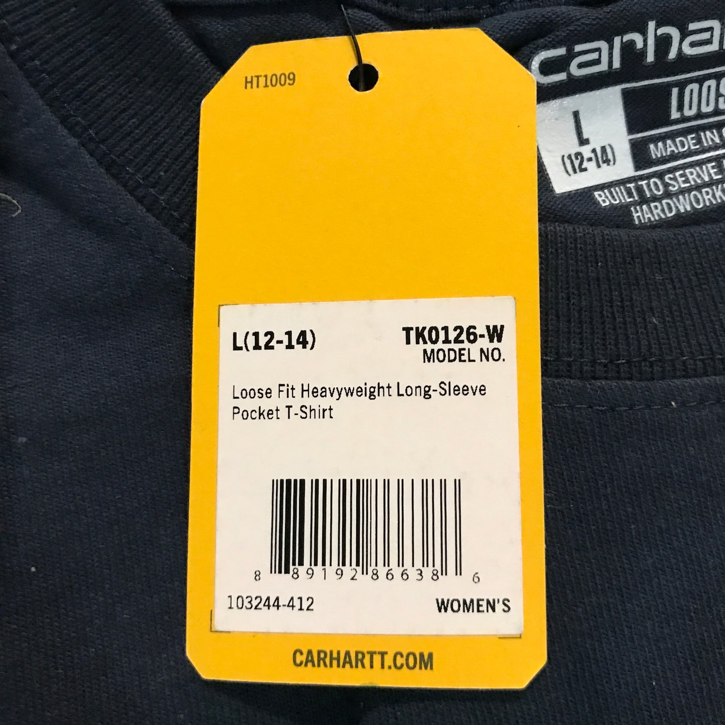 Carhartt Women's Workwear Pocket Long Sleeve T-Shirt - Navy
