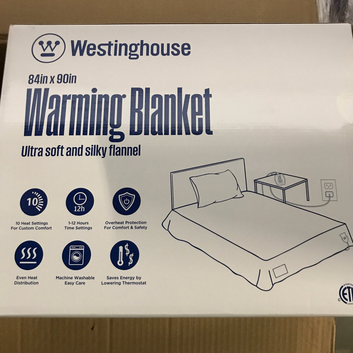 Westinghouse Warming Flannel Blanket - Queen 84" x 90"