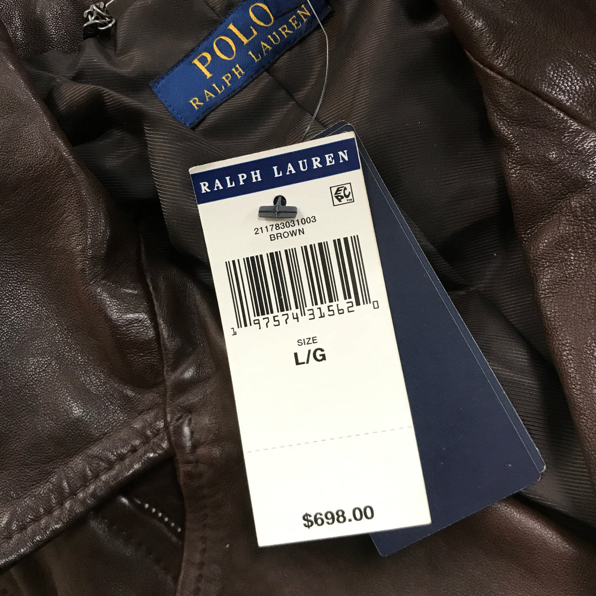 Polo Ralph Lauren Women's Leather Moto Biker Jacket - Brown