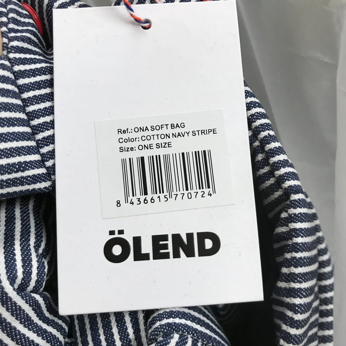 OLEND Ona Soft Bag - Cotton Navy Stripe